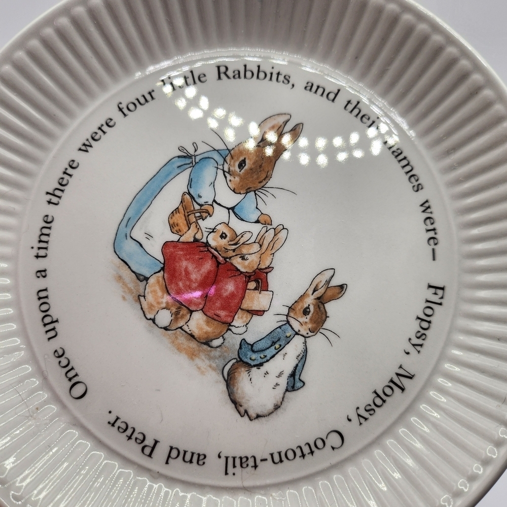 Peter Rabbit Wedgwood Beatrix Potter 6” Ribbed Plate 1993 Frederick Warne VTG - Picture 10 of 12